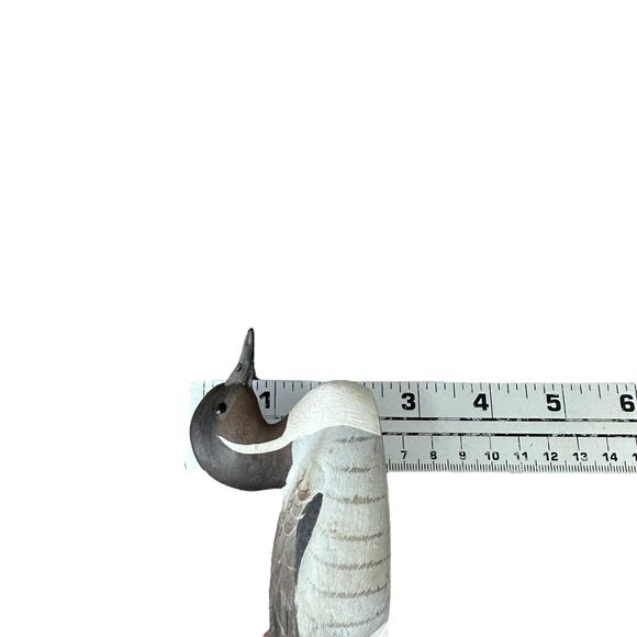 Vintage 1985 American Wildlife Collection Pintail Drake Duck Decoy 6" Signed - Picture 10 of 12